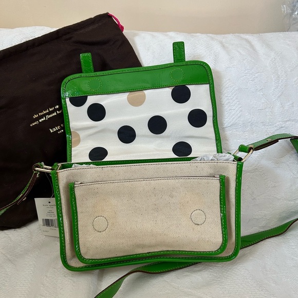 NWT: Kate Spade horseshoe cove scout Neon Green and Cream Crossbody - Picture 3 of 6